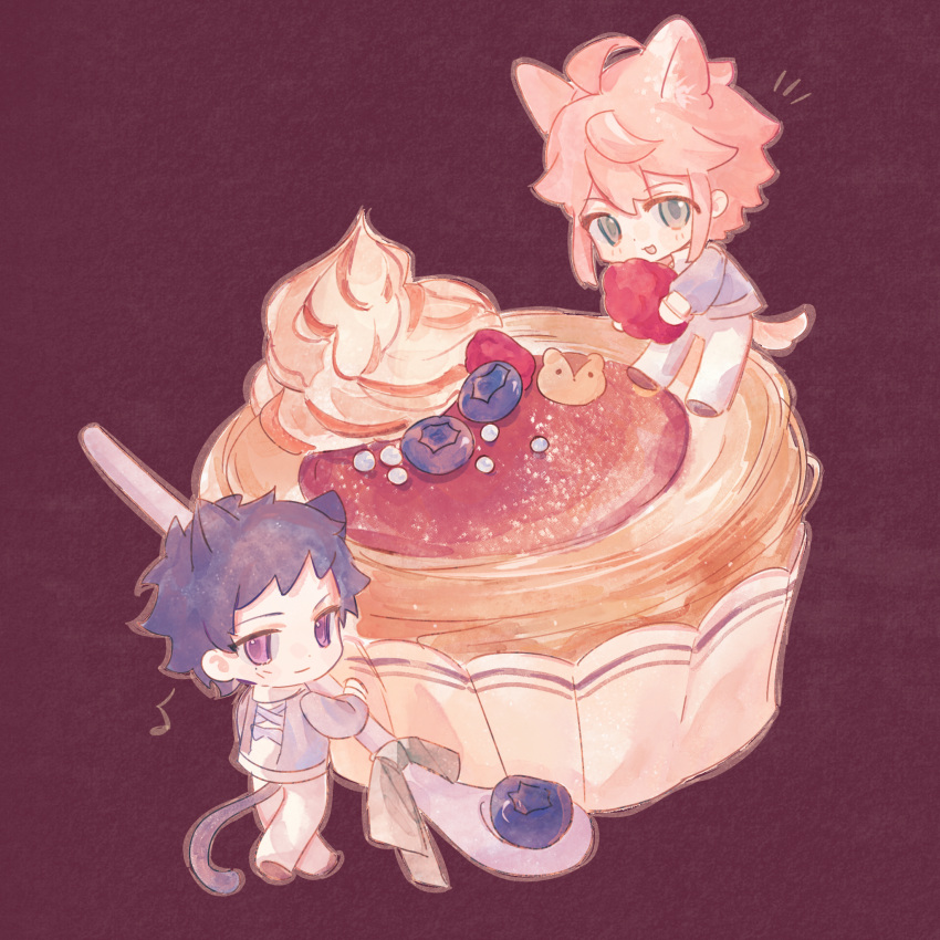 Chibi Blowing Raspberry Safebooru - 2boys berry blueberry chibi chibi only chinese commentary ...