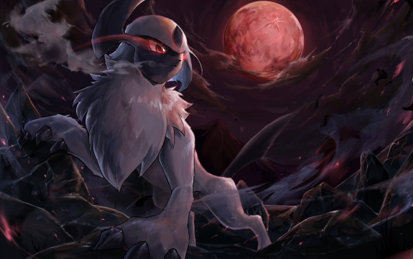 Safebooru - absol all fours body fur commentary request dust ekaki ...