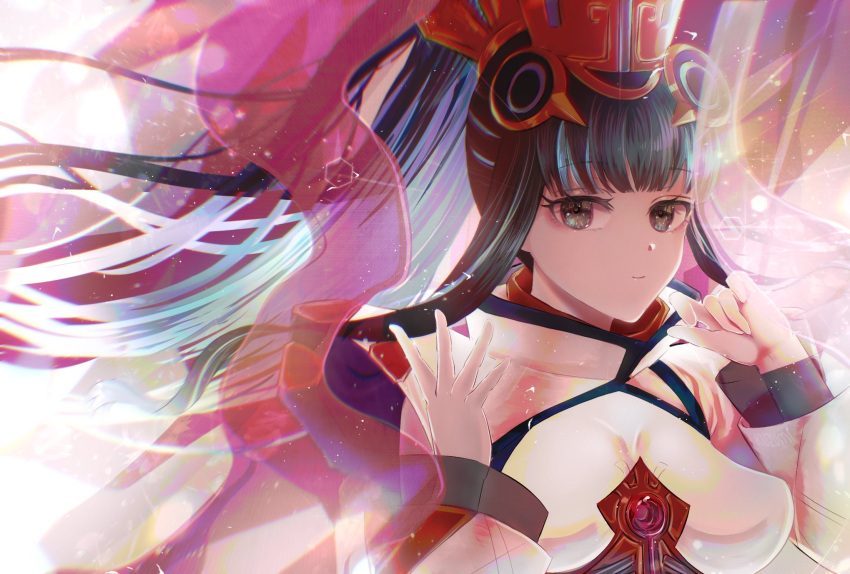 Safebooru - 1girl aztec black hair blue hair colored inner hair fate ...