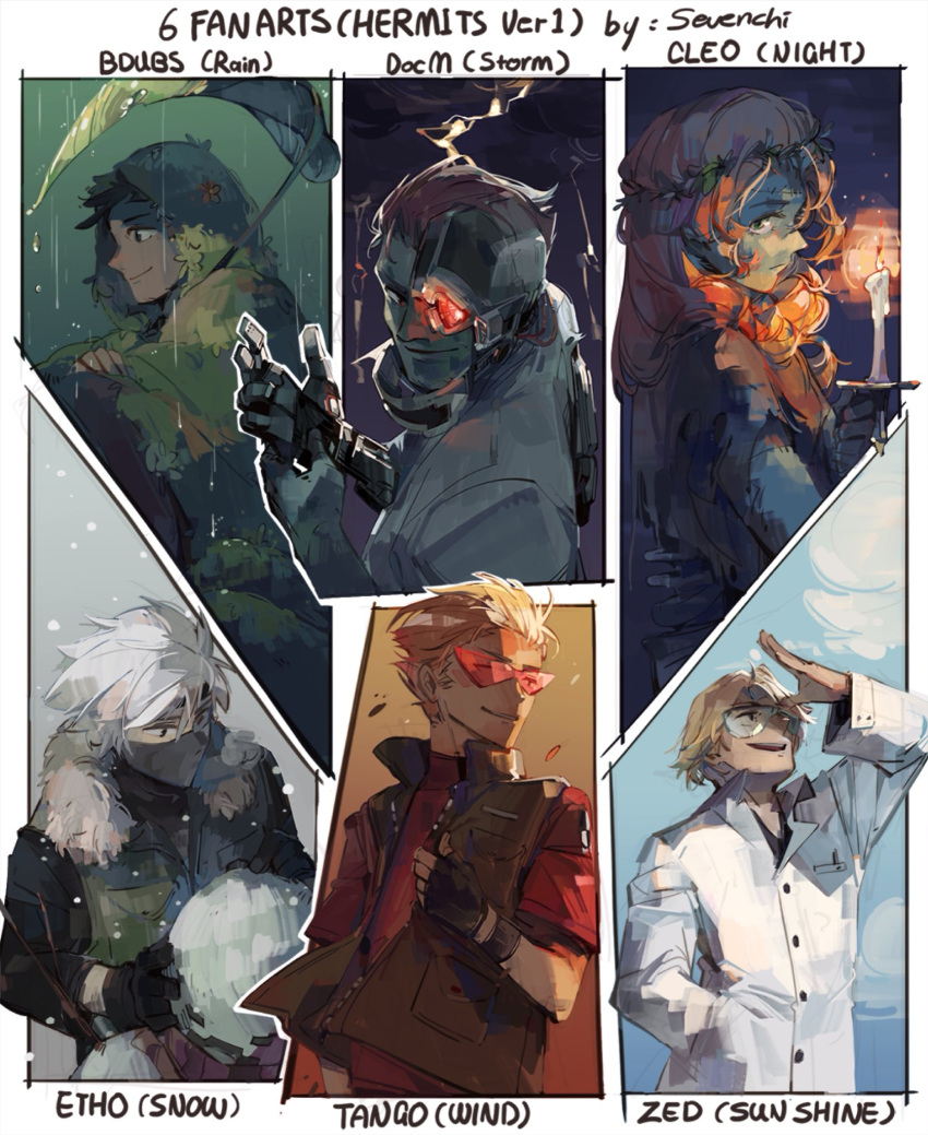 Safebooru - 1girl 5boys bdoubleo100 blonde hair candle character name ...
