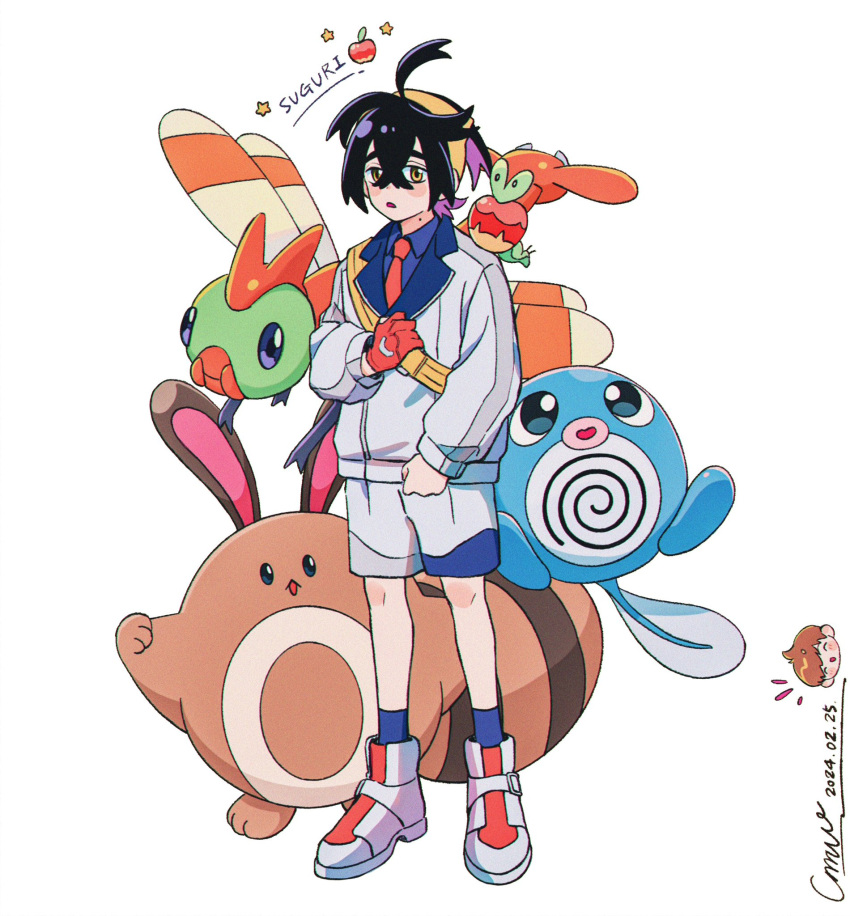 Safebooru 1boy Applin Black Hair Blue Shirt Blue Socks Brown Hair safebooru-1boy-applin-black-hair-blue-shirt-blue-socks-brown-hair