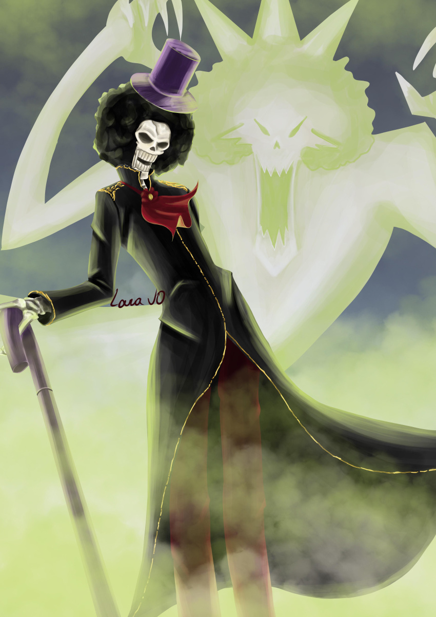 Safebooru - 1boy absurdres afro alternate costume black hair brook (one ...