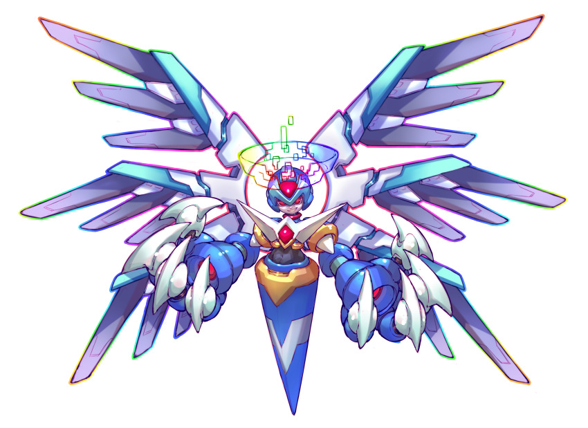 Mega Man Razor Form Safebooru - 1boy absurdres alternate form blue helmet claws copy x ...