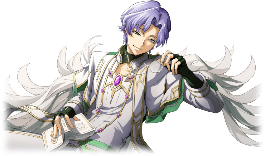 Mittens Code Geass Safebooru - 1boy artist request blue eyes book brooch cape closed mouth ...