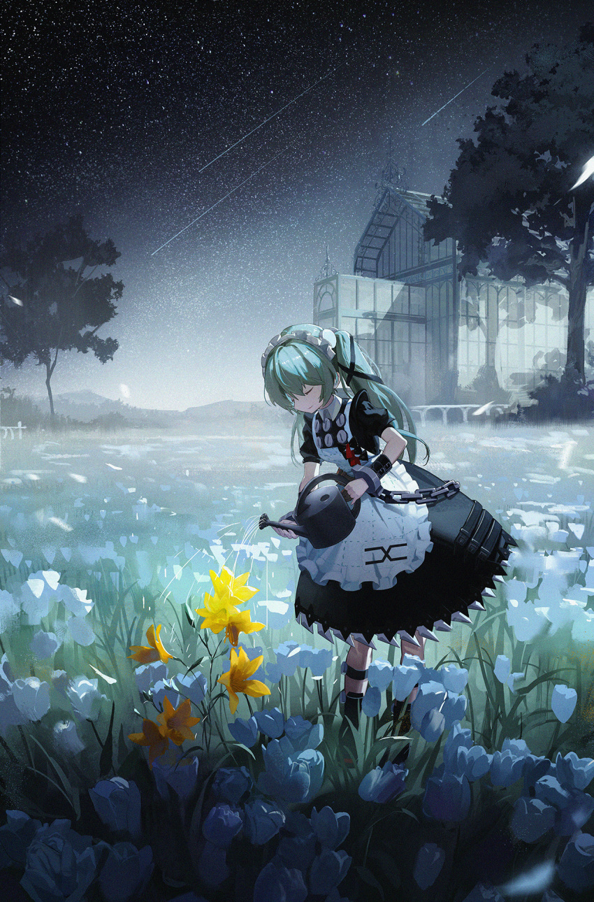 Safebooru - 1girl closed eyes corin wickes flower green hair highres ...