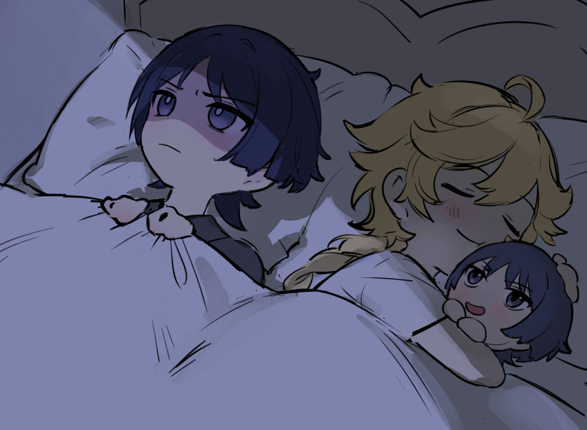 Safebooru - 2boys absurdres aether (genshin impact) ahoge alternate ...