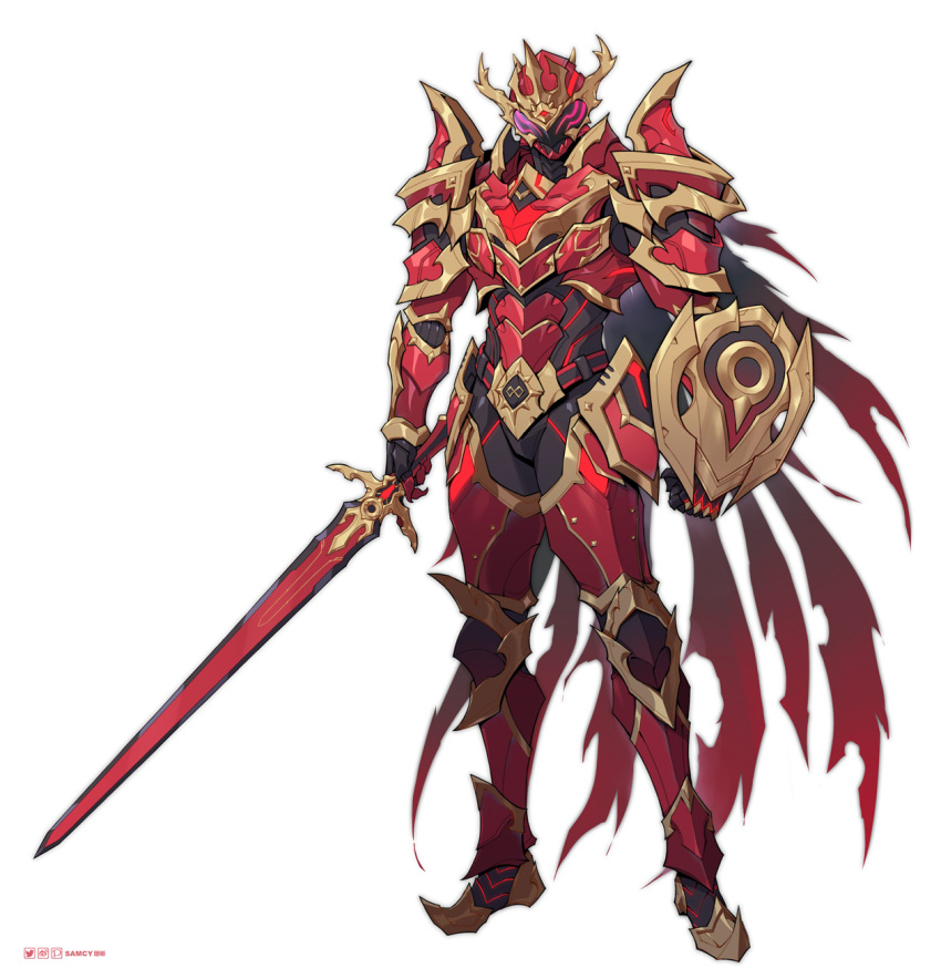 Safebooru - armor artist name buckler cape evil king (king-ohger) full ...