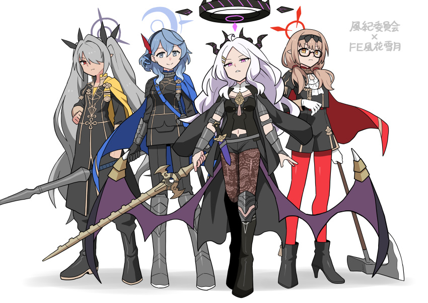 Safebooru - 4girls absurdres ahoge ako (blue archive) alternate costume ...