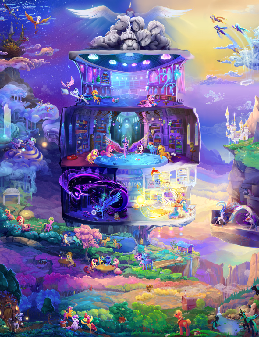 Safebooru - absolutely everyone absurdres alligator angel bunny animal ...