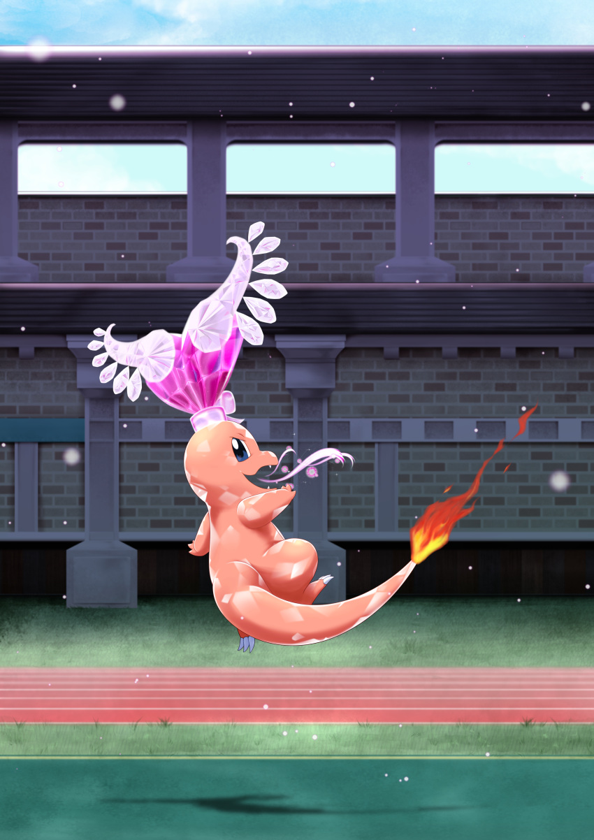 Safebooru - absurdres animal focus blue eyes breath brick wall ...