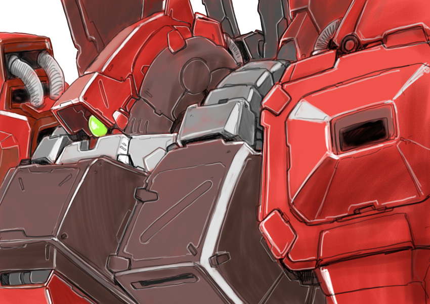 Safebooru absurdres aeug cable commentary request green eyes gundam