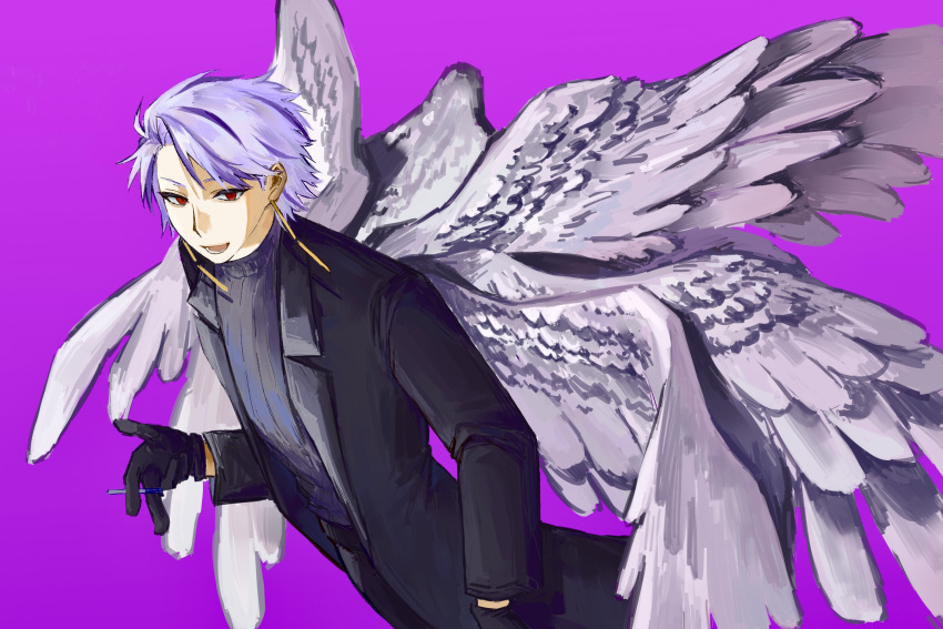 Safebooru - 1boy black coat black gloves black pants black sweater ...