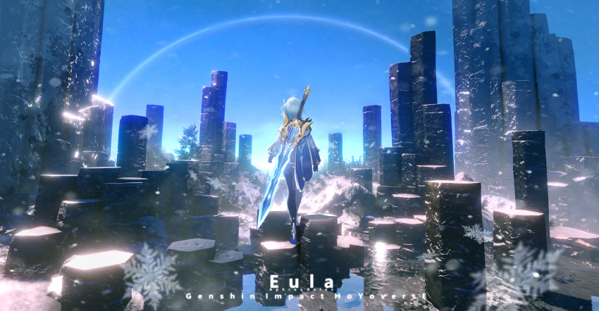 Safebooru - 1girl absurdres bloom blue cape blue gloves blue hair blue ...