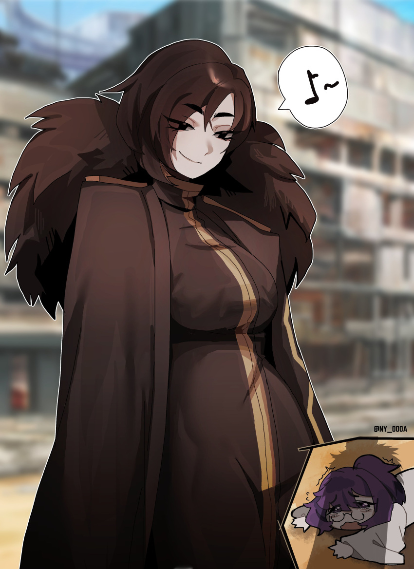 Safebooru - 2girls absurdres binah (project moon) black coat black ...