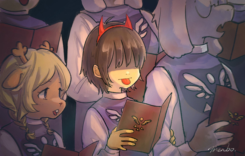 Safebooru - animal ears antlers asriel dreemurr blonde hair braid brown ...