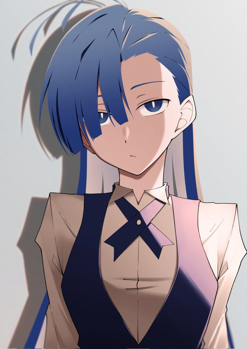 Safebooru - 1girl ado (utaite) blue eyes blue hair blue ribbon blue ...