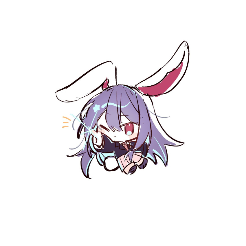 Safebooru - 1girl animal ears black jacket chibi chibi only eye ...