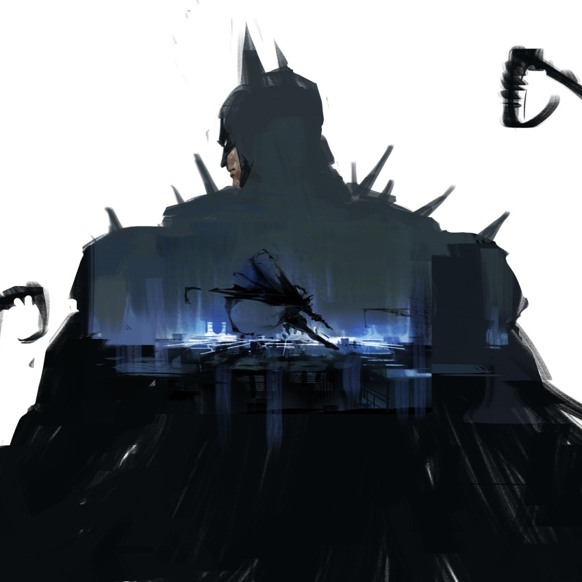 Safebooru - 1boy absolute batman absolute dc back back spikes bat mask ...