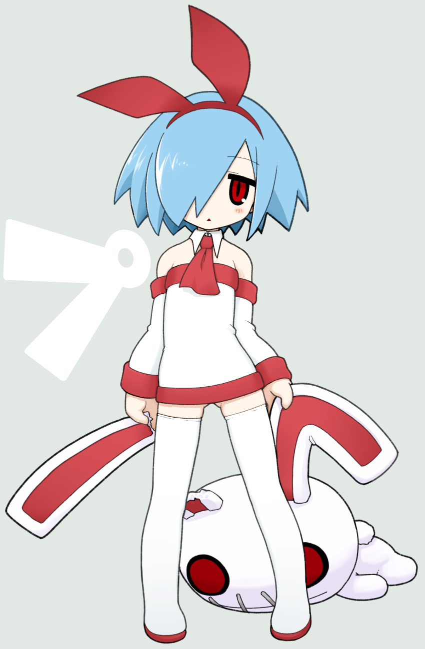 Safebooru - 1girl blue hair boots commentary request disgaea dress ...