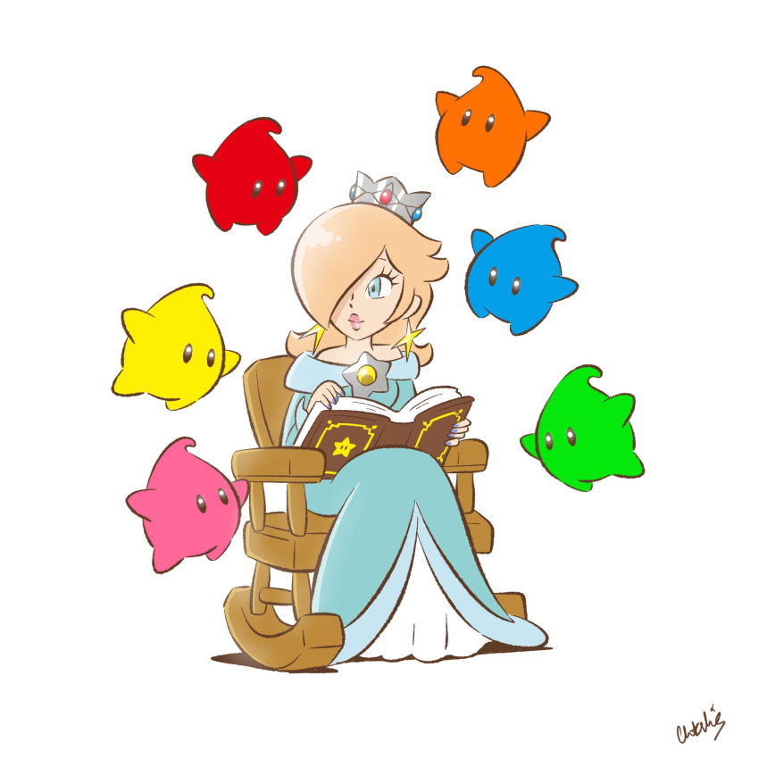 Safebooru - 1girl bare shoulders blonde hair blue dress blue eyes blue ...