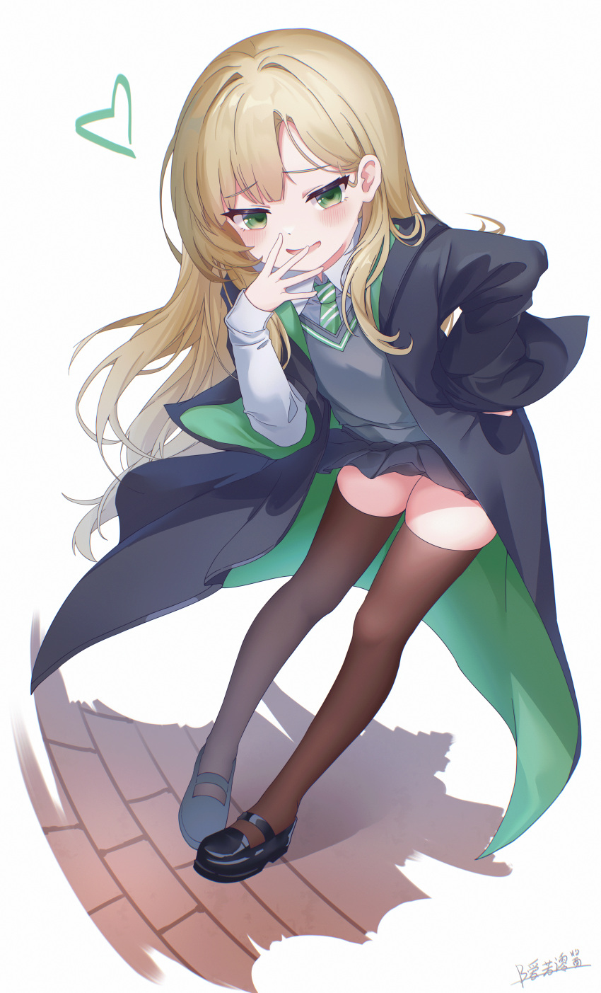 Long E Sample Safebooru - 1girl absurdres black robe black shoes black skirt black ...