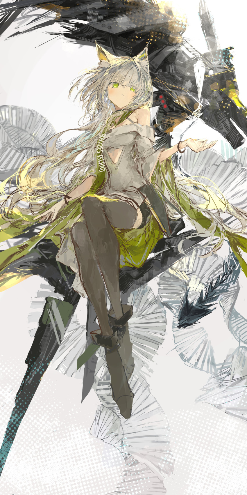 Long E Sample Safebooru - 1girl absurdres animal ear fluff animal ears arknights bare ...