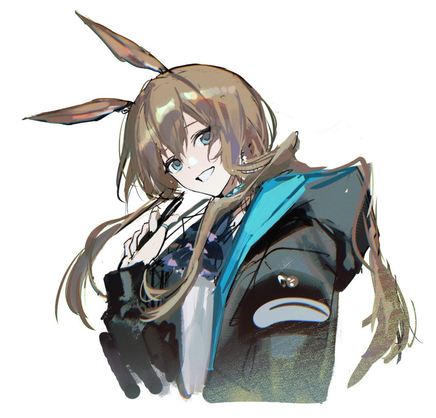 Amn Rabbit Safebooru - 1girl amiya (arknights) amn ic01 animal ears arknights blue ...