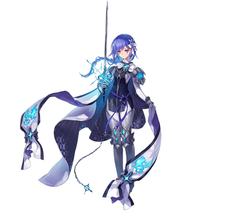 Safebooru - 1girl armor blue hair braid breasts chain cloak closed ...
