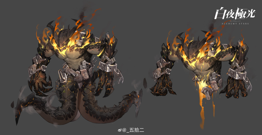 Alchemy Monster Safebooru - absurdres alchemy stars black horns black skin broken ...