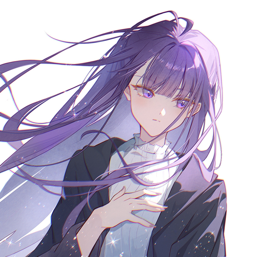 Safebooru - 1girl closed mouth cloudyman facing viewer fern (sousou no ...