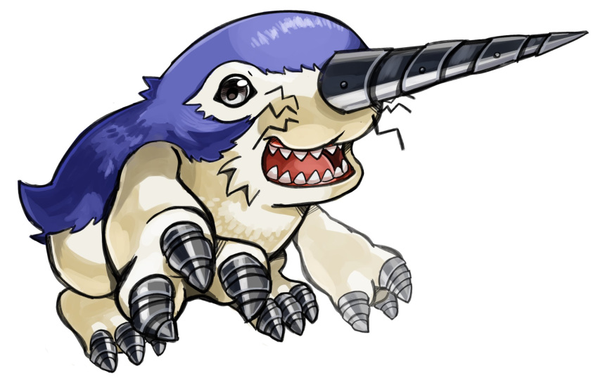 Safebooru - body fur digimon digimon (creature) drill drimogemon full ...