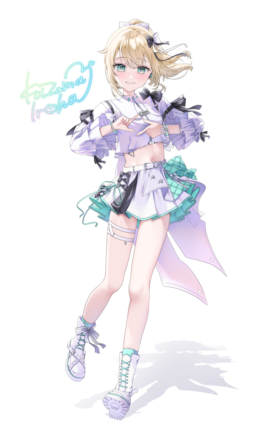 Safebooru - 1girl absurdres blonde hair boots bow character name ...