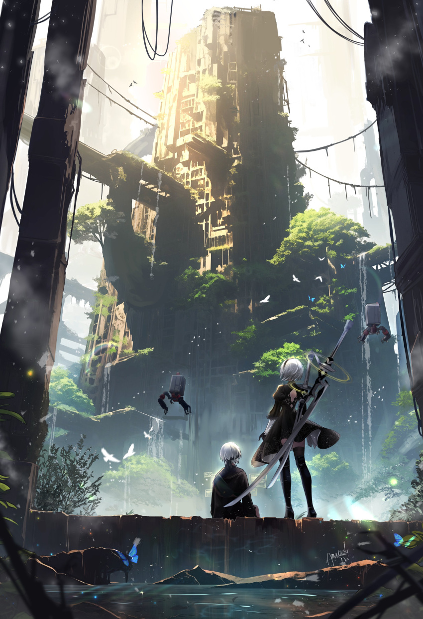 Safebooru - 1boy 1girl 2b (nier:automata) 9s (nier:automata) absurdres ...