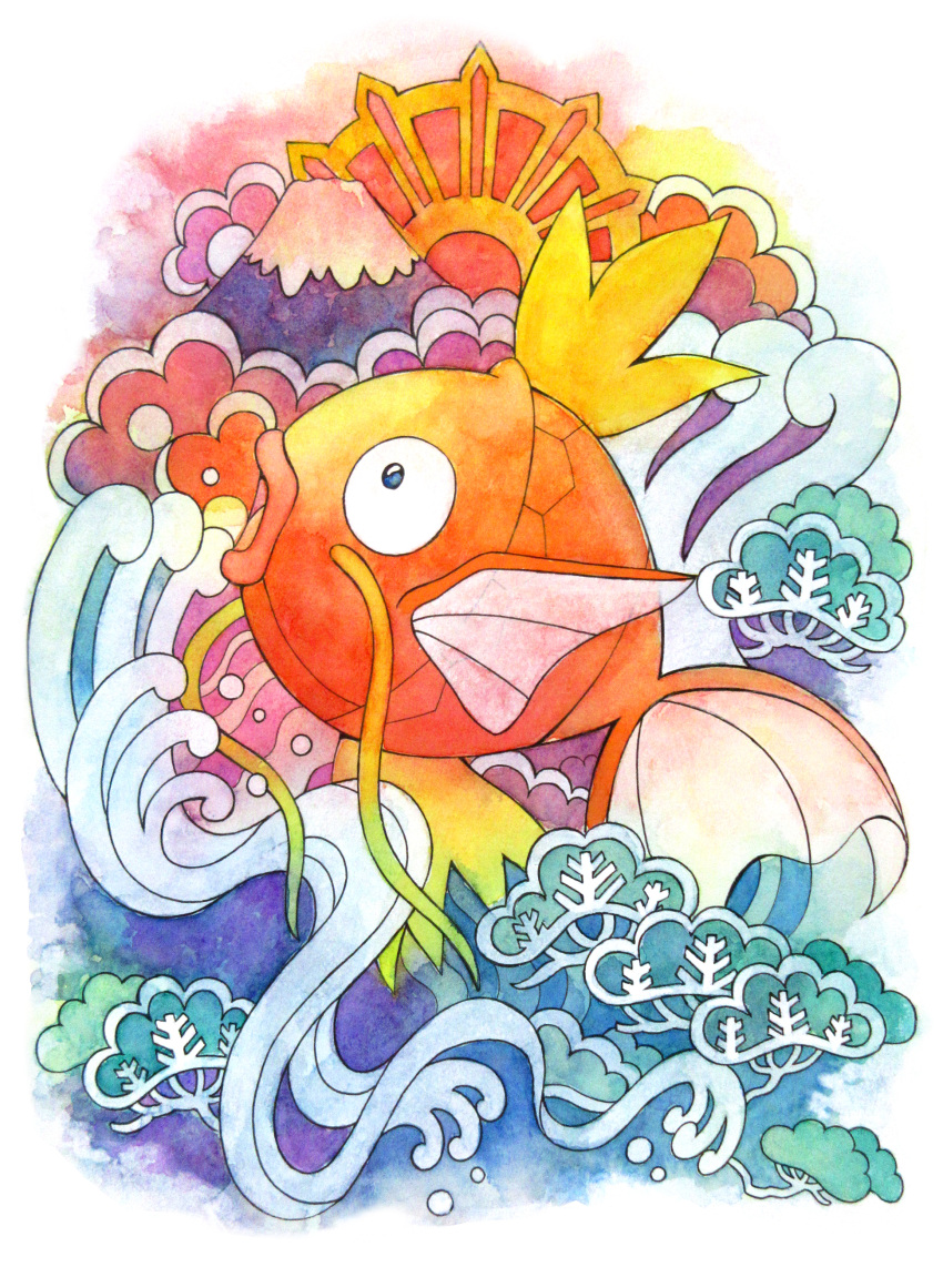 Safebooru - absurdres fish highres magikarp mountain no humans ...