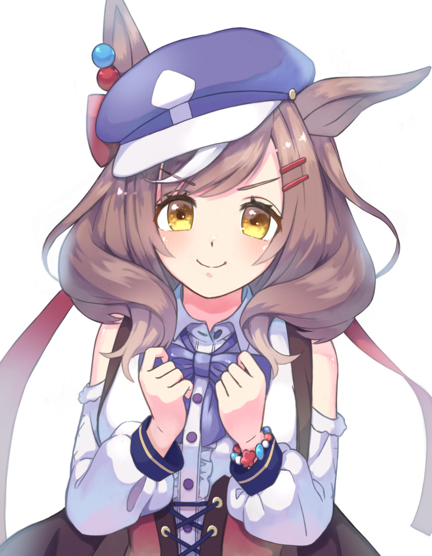 Safebooru 1girl Blush Breasts Clenched Hands Closed Mouth Clothing