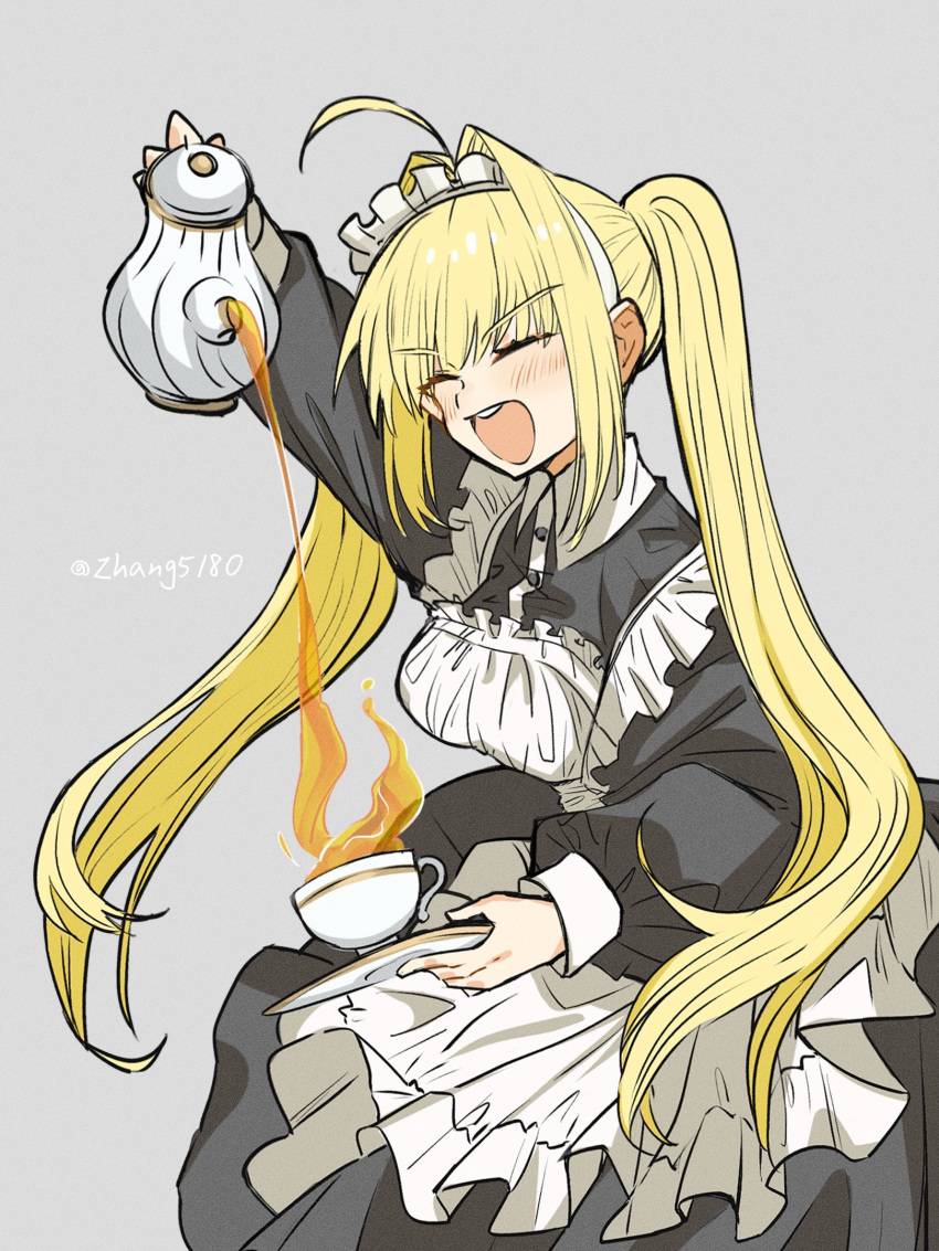 Safebooru - 1girl ahoge alternate costume alternate hairstyle apron ...