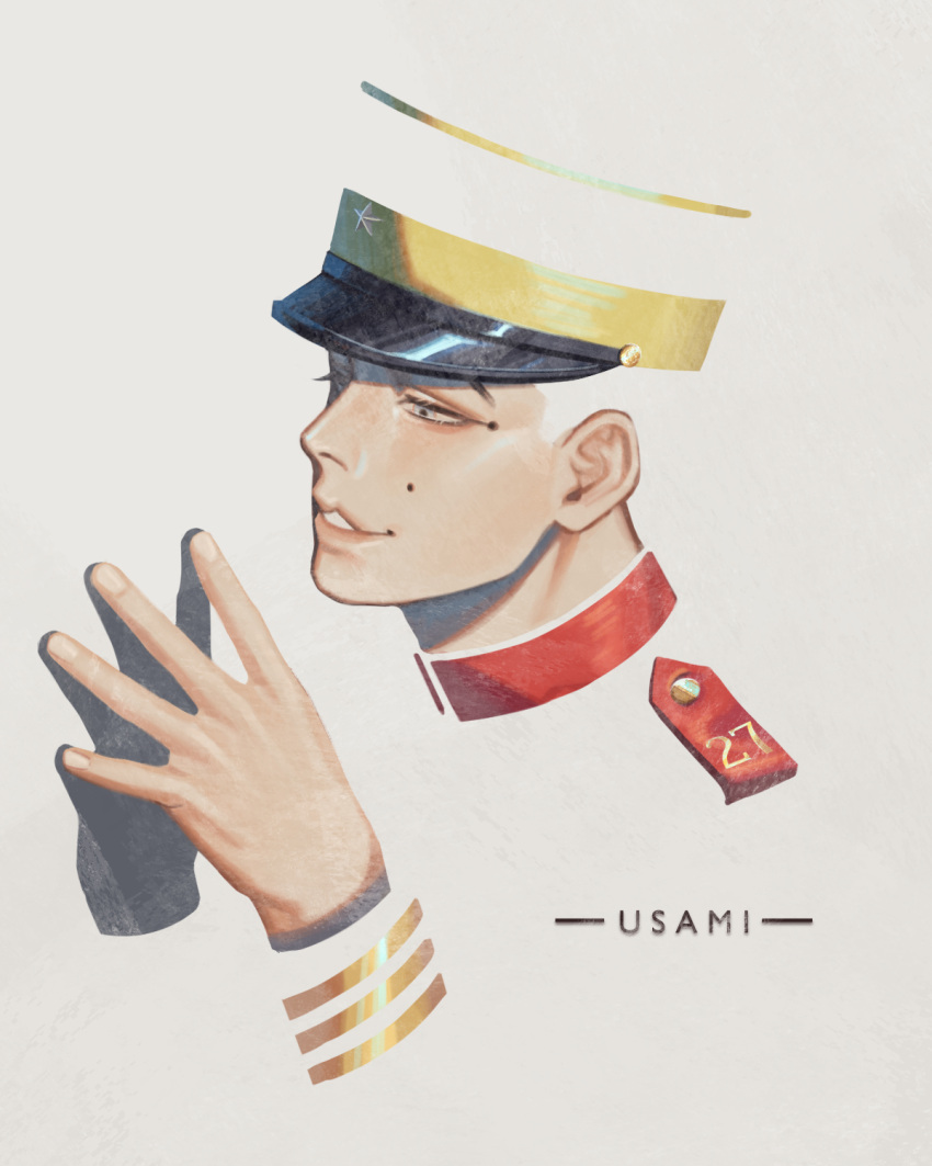 Safebooru - 1boy artist request black eyes buzz cut cropped head ...