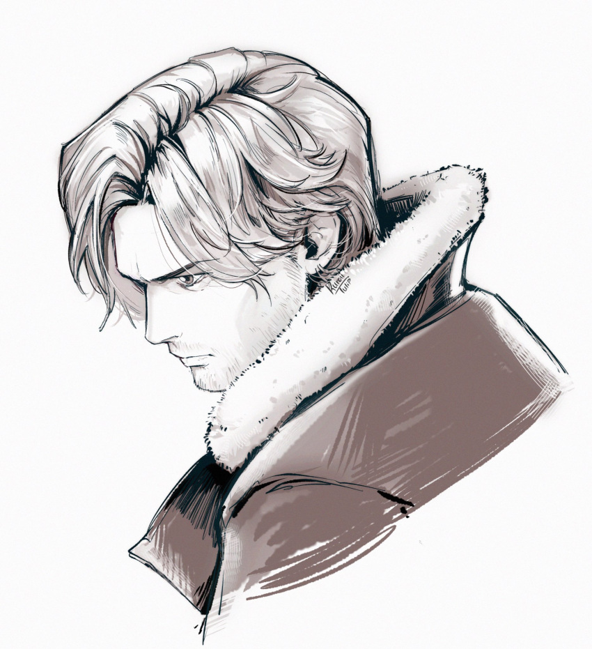 Safebooru - 1boy closed mouth commentary cropped shoulders english ...