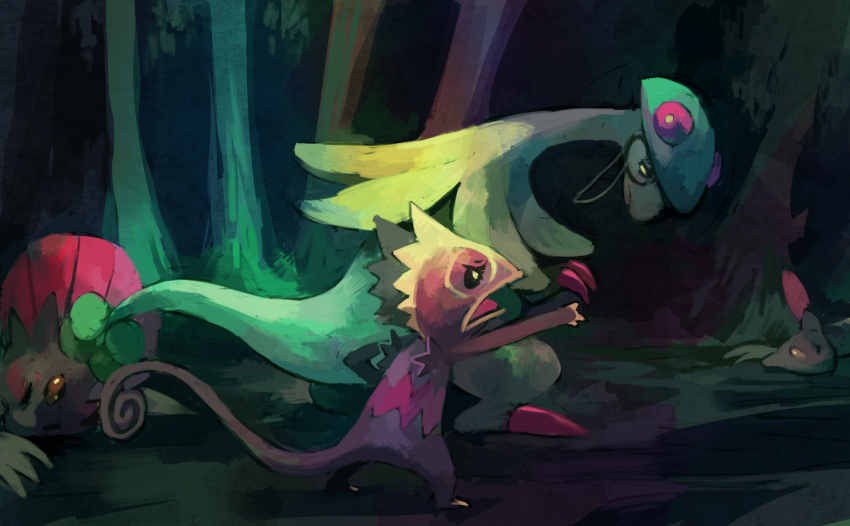 Safebooru - alternate color angry bent over breloom chameleon claws ...