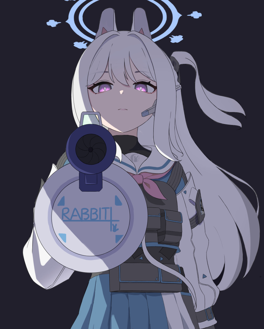 Safebooru - 1girl absurdres aiming aiming at viewer animal ear hairband ...