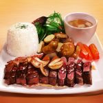 aax52630 bowl food meat no_humans onion original plate potato rice spinach steak vegetable rating:Safe score:3 user:danbooru