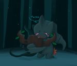 banette dark english forest hug kerokeroma nature no_humans phantump pokemon pokemon_(creature) tears rating:Safe score:0 user:danbooru