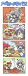 4koma aki_minoriko aki_shizuha autumn blonde_hair braid broom colonel_aki comic fire food hairband hat izayoi_sakuya leaf leaves maid multiple_girls short_hair silent_comic silver_hair sweet_potato touhou translated twin_braids rating:Safe score:0 user:Gelbooru