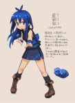  1girl blue_eyes blue_hair japanese_clothes long_hair nosuku original solo  rating:safe score: user:danbooru