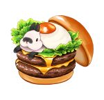 :3 egg food hamburger lowres meat no_humans original p-f_lilac rabbit rating:Safe score:2 user:danbooru