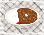 ayu_(mog) curry curry_rice english food no_humans original plate polar_bear rice star rating:Safe score:0 user:danbooru