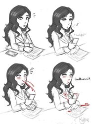 1girl asami_sato avatar_legends blood iahfy nosebleed phone the_legend_of_korra rating:Safe score:0 user:danbooru