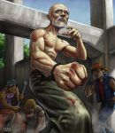 battle beard blood facial_hair male matataku muscle old_man shirtless topless rating:Safe score:1 user:Gelbooru