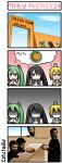 4koma ahoge akita_neru black_rock_shooter black_rock_shooter_(character) catstudio_(artist) comic crossover english error hatsune_miku highres leonidas parody pasta pun this_is_sparta vocaloid rating:Safe score:0 user:Gelbooru