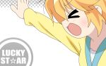 blonde_hair closed_eyes lucky_star open_mouth patricia_martin rating:Safe score:1 user:KonaChan